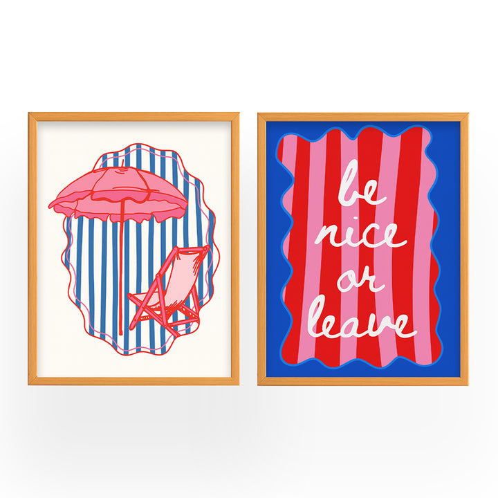 Set of 2 - Be nice or leave Frames