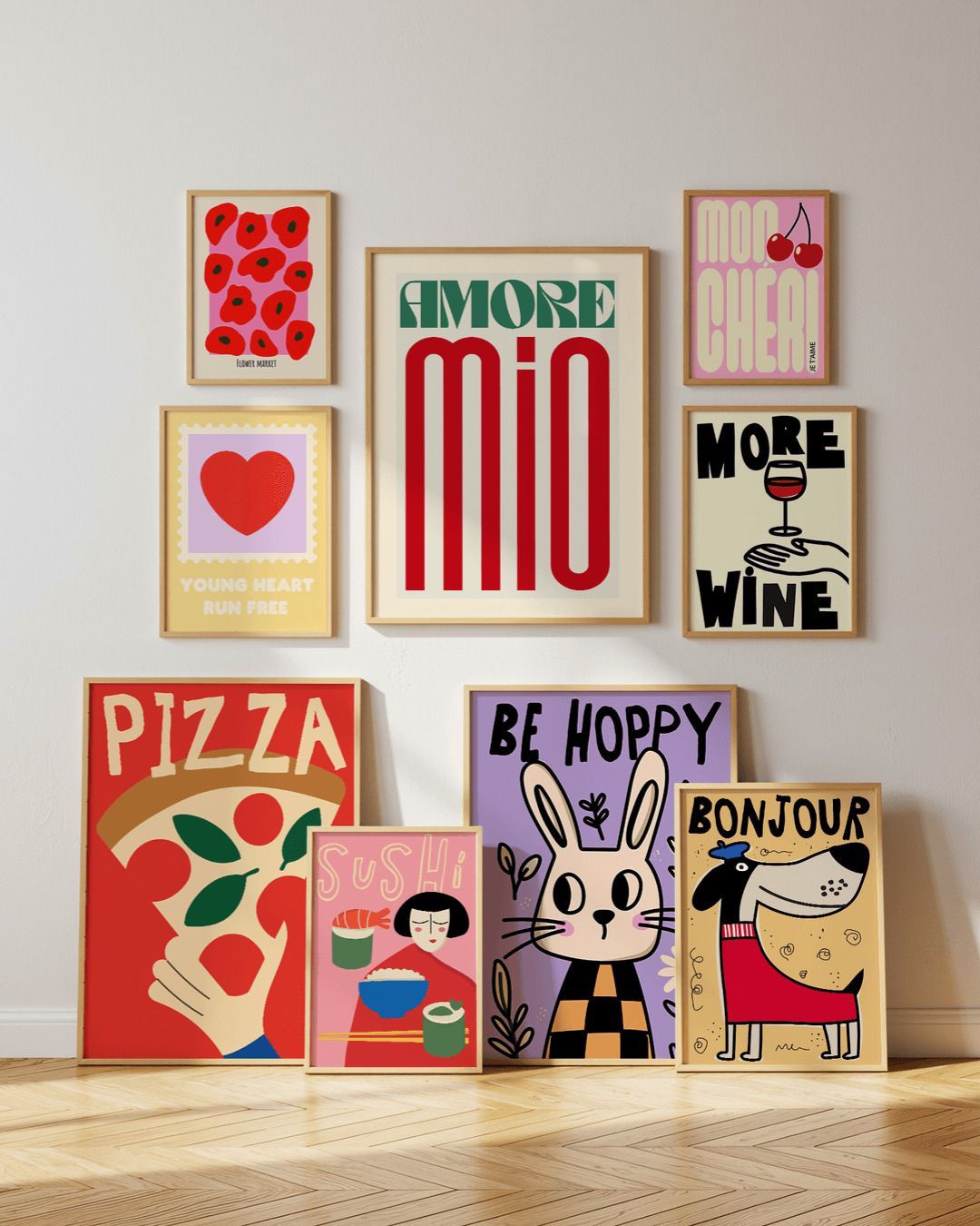 Set of 3 - Leopard 1 Frames – Interio Art Club