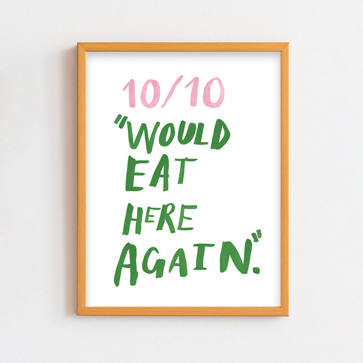 Would eat here again Frame