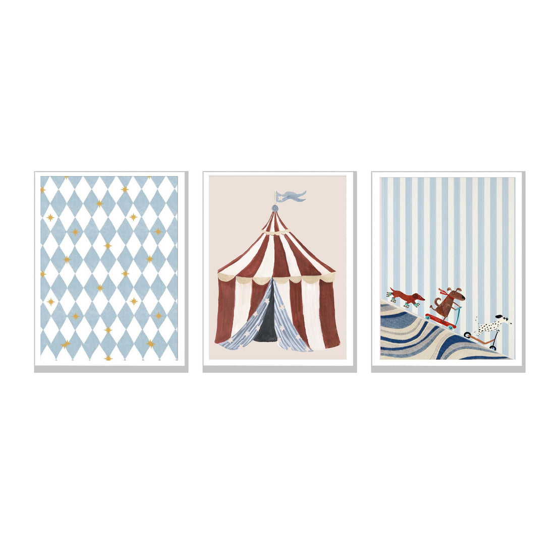 Set of 3 - Baby Blue