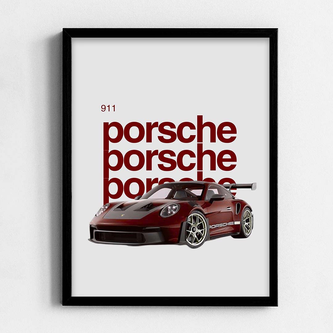 Red Porsche Frame