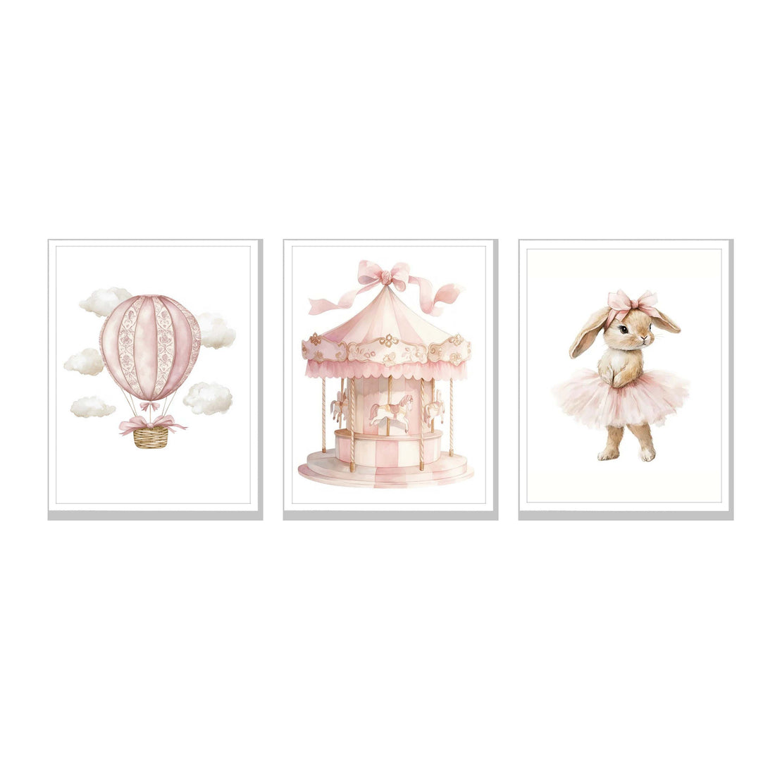 Set of 3 - Soft Pink