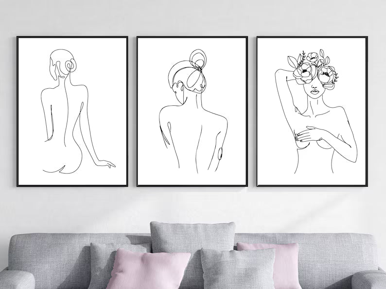 Female Form Line Art Frame
