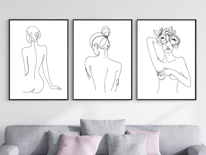 Female Form Line Art Frame