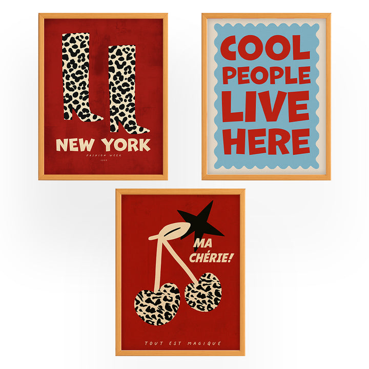 Set of 3 - Cool People Frames