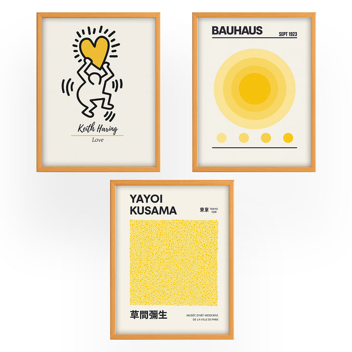 Set of 3 - Yellow Frames