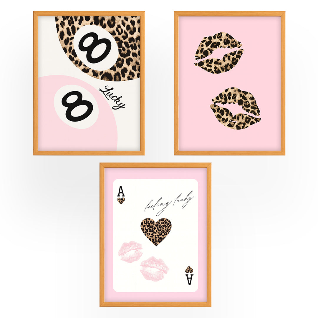Set of 3 - Leopard 1 Frames – Interio Art Club