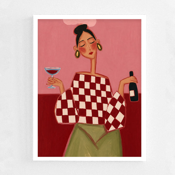 Women with a drink Frame