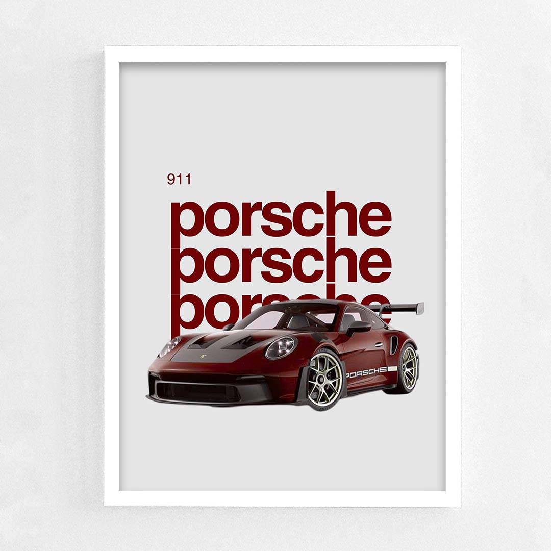 Red Porsche Frame