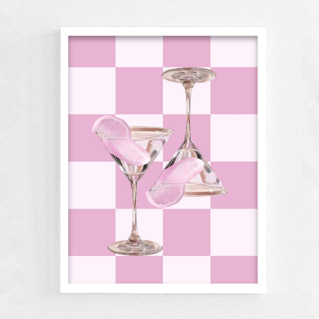 Martini in Pink Frame