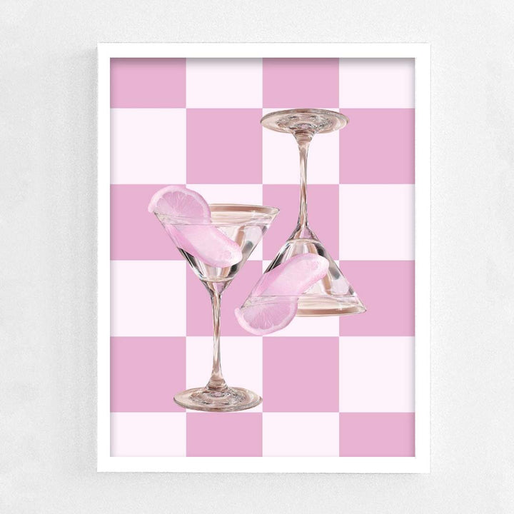 Martini in Pink Frame
