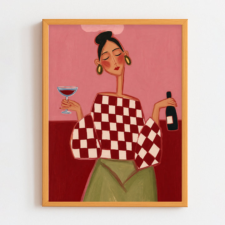 Women with a drink Frame