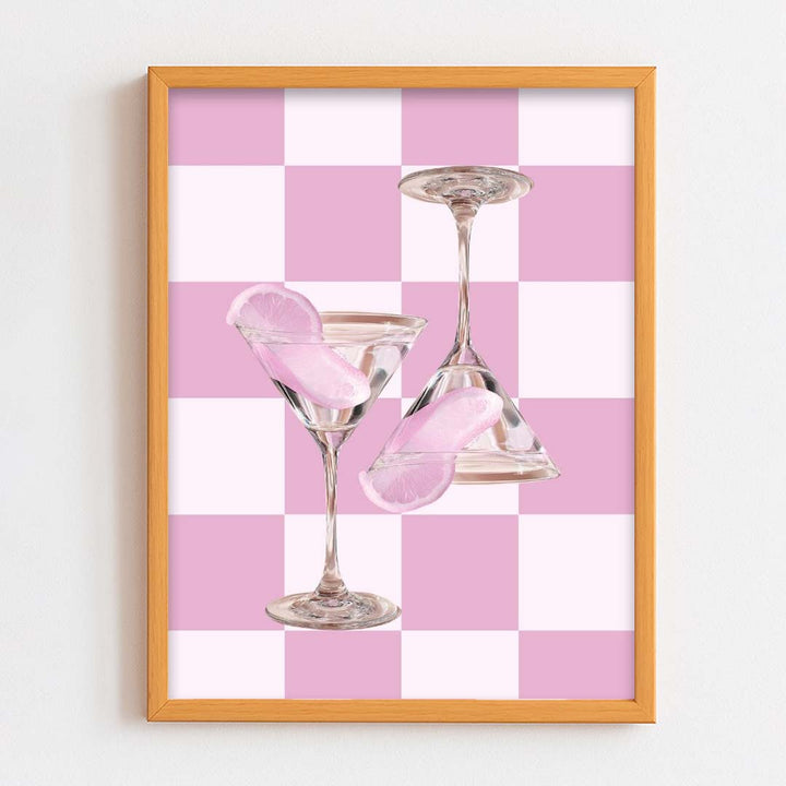 Martini in Pink Frame